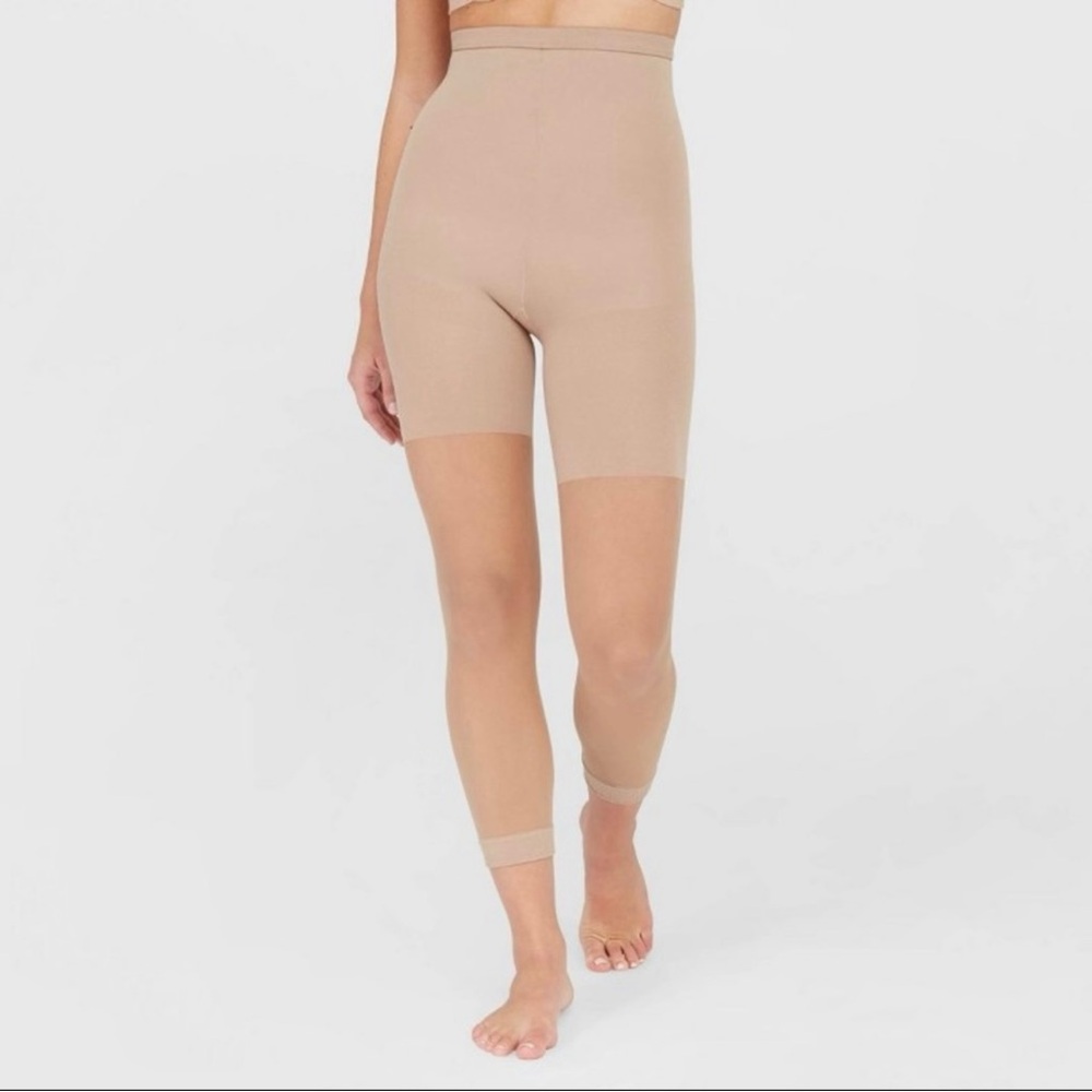 SPANX Assets High Falutin Footless Tights Beige Size 6/F Holiday Layering